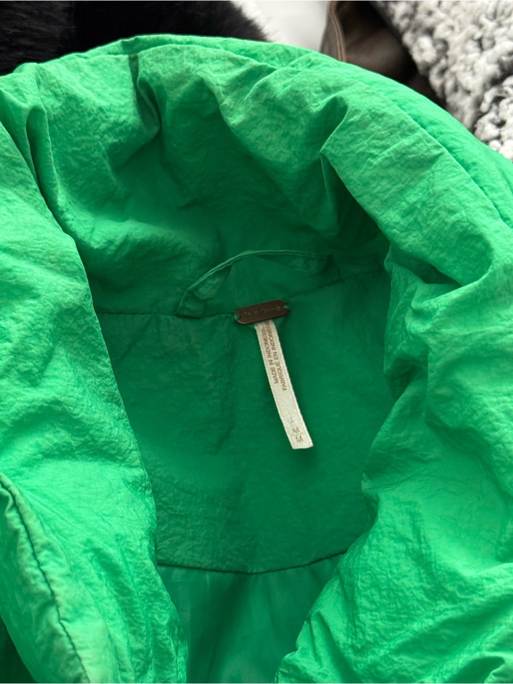 Free People Green Puffer Jacket - Unbranded - Picture 2 of 2